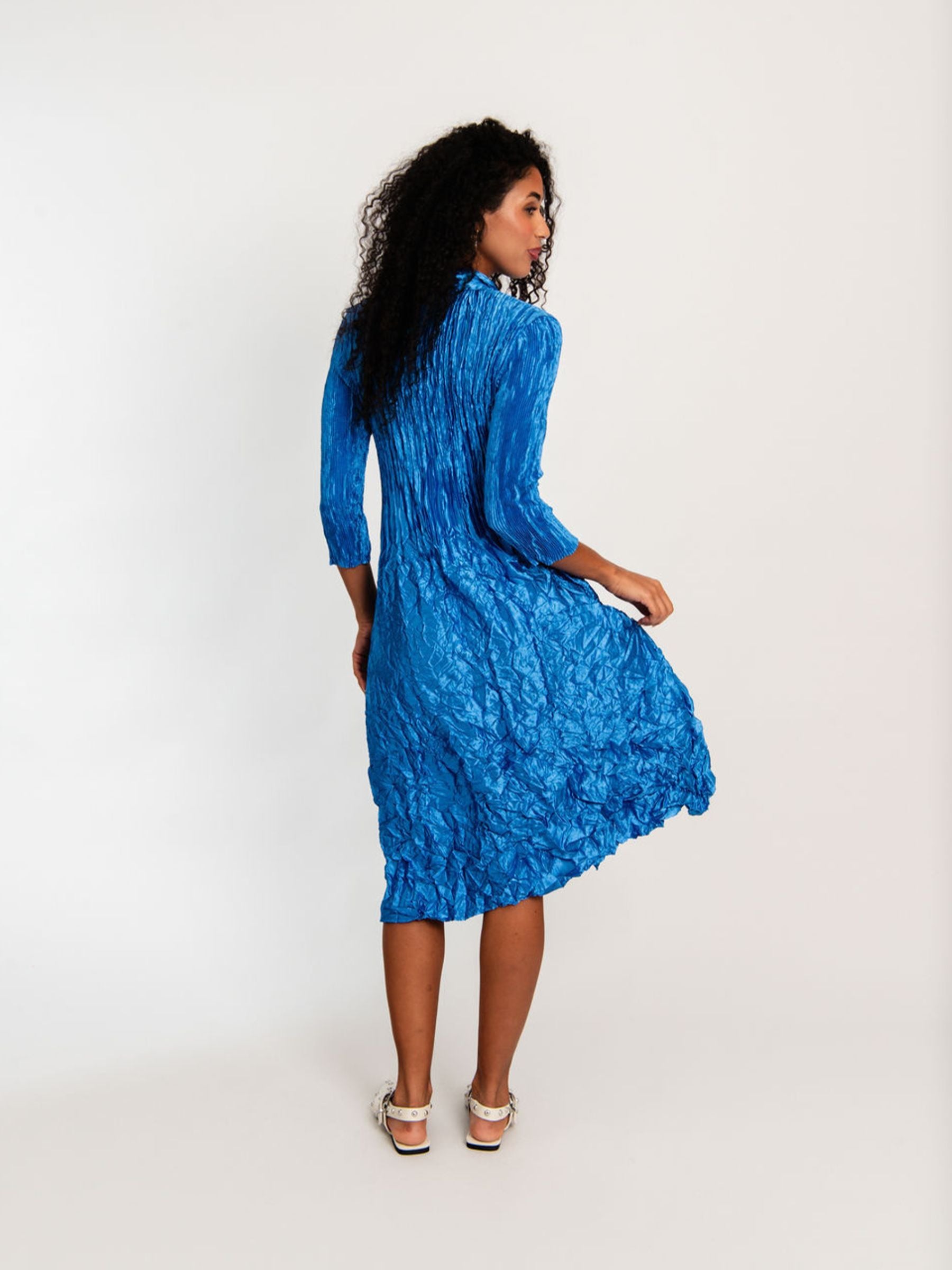 Metallic Nehru Coat Dress