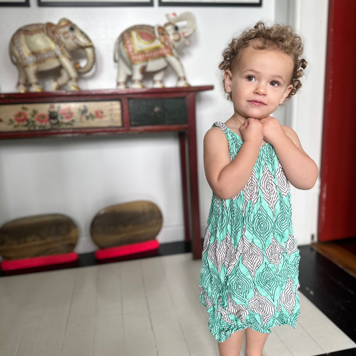 Mini Smash Pocket Dress | Aqua Pods