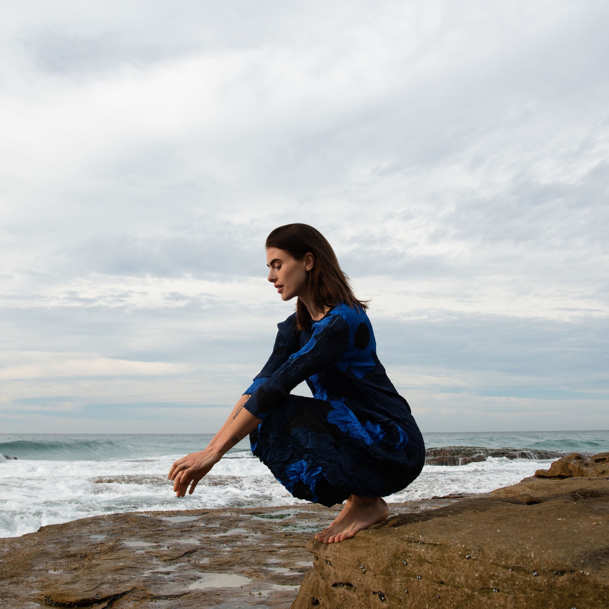 3/4 Sleeve Smash Pocket Dress - Prints