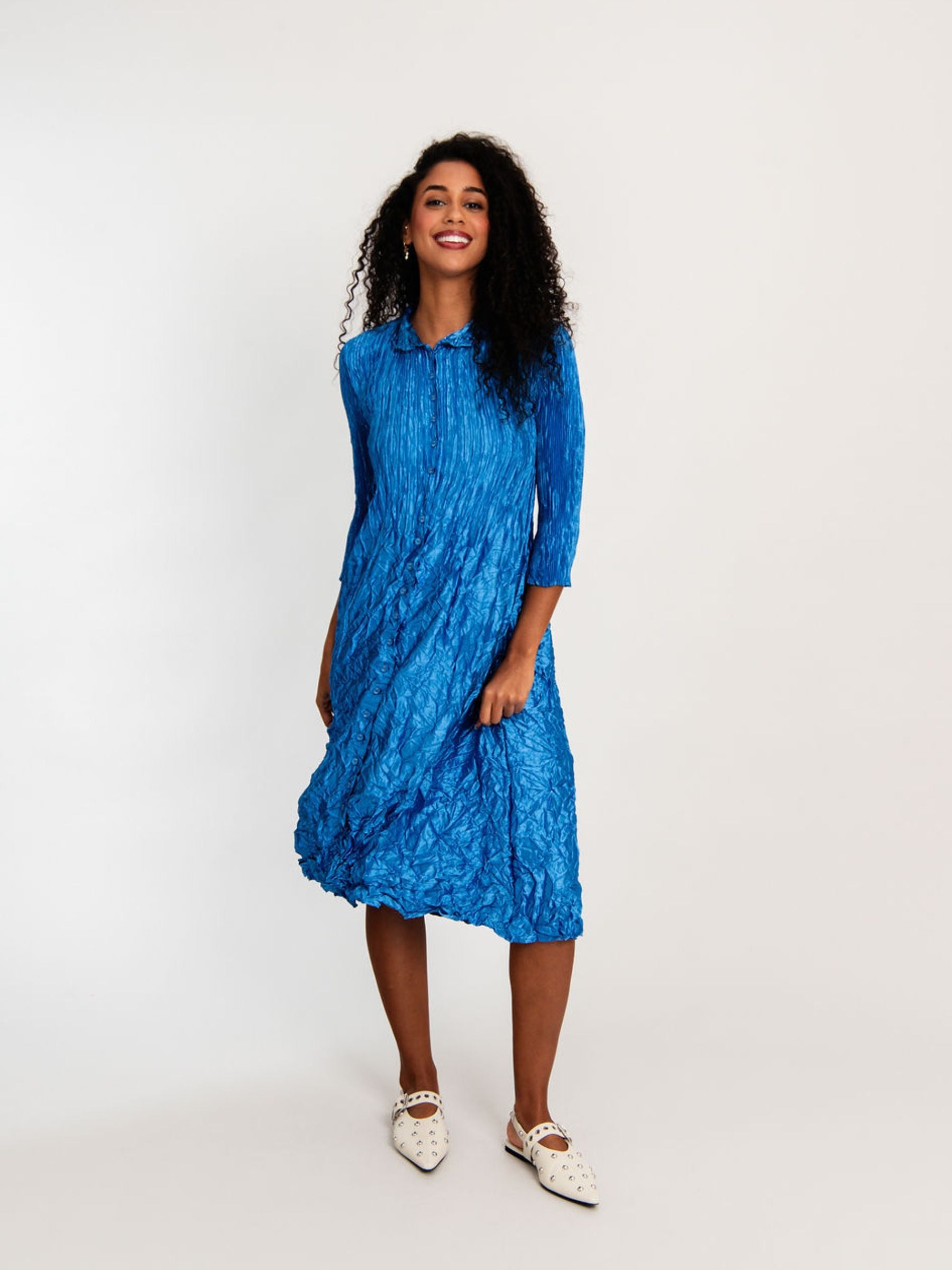 Metallic Nehru Coat Dress