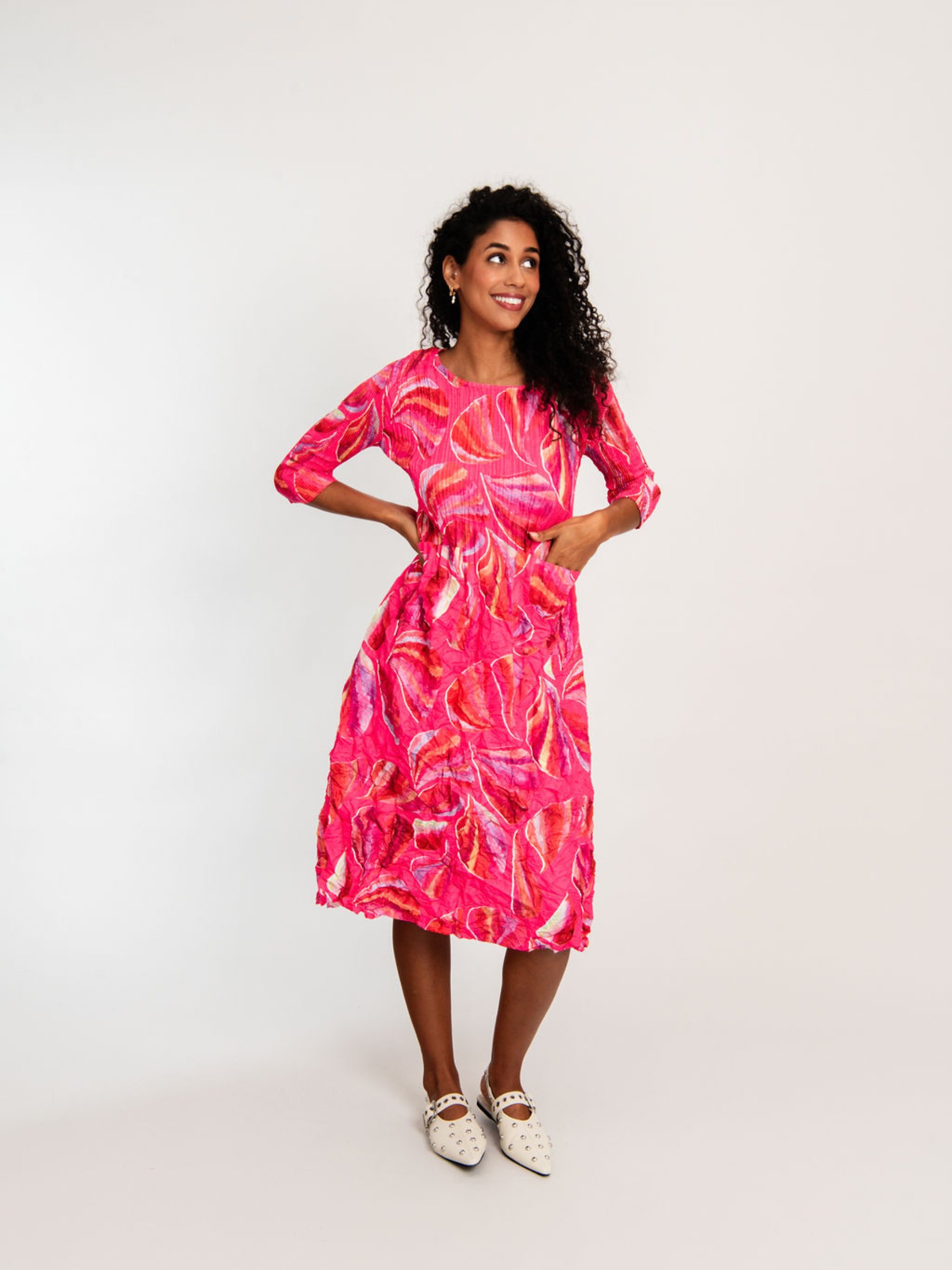 3/4 Sleeve Smash Pocket Dress - Prints | AW26