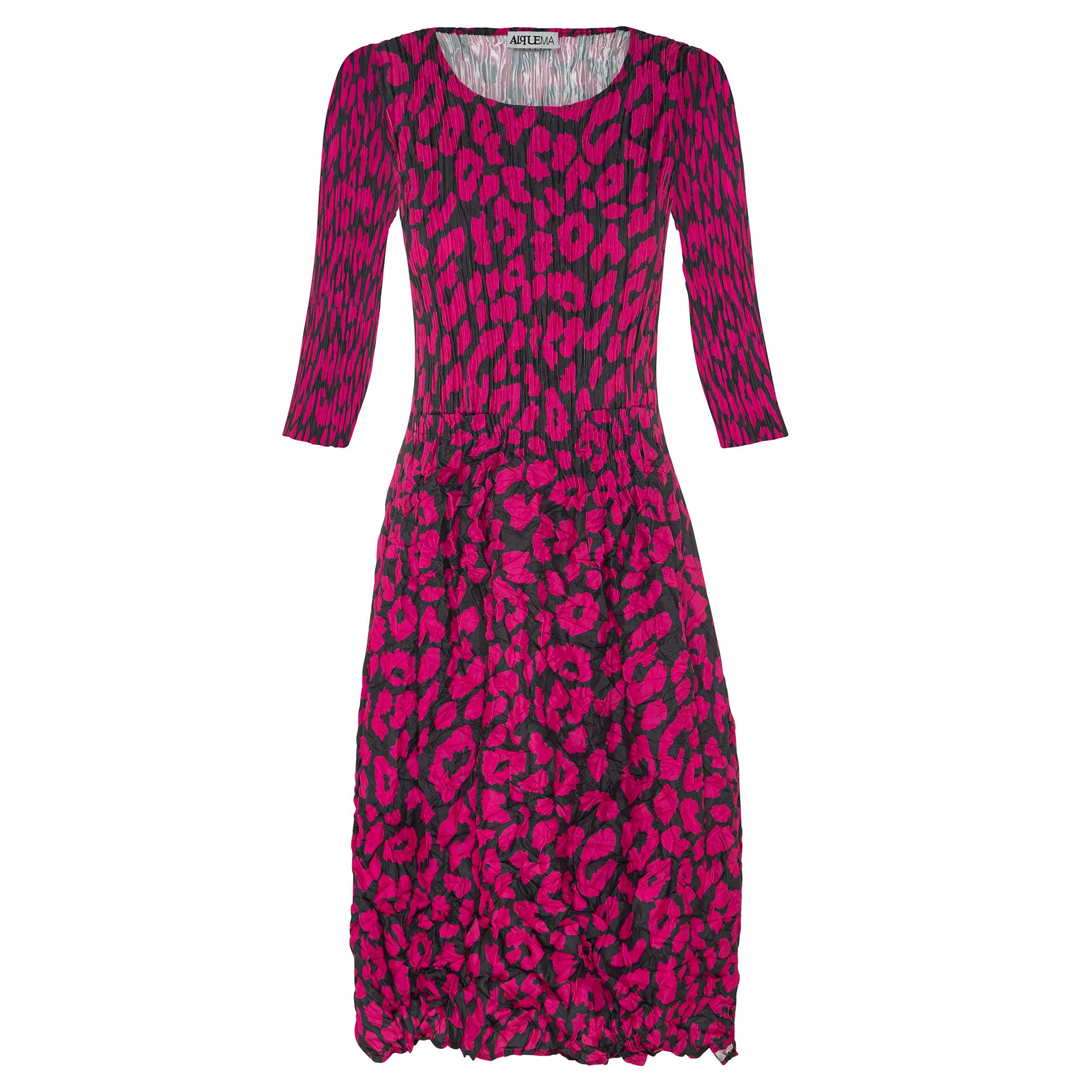 3/4 Sleeve Smash Pocket Dress - Prints