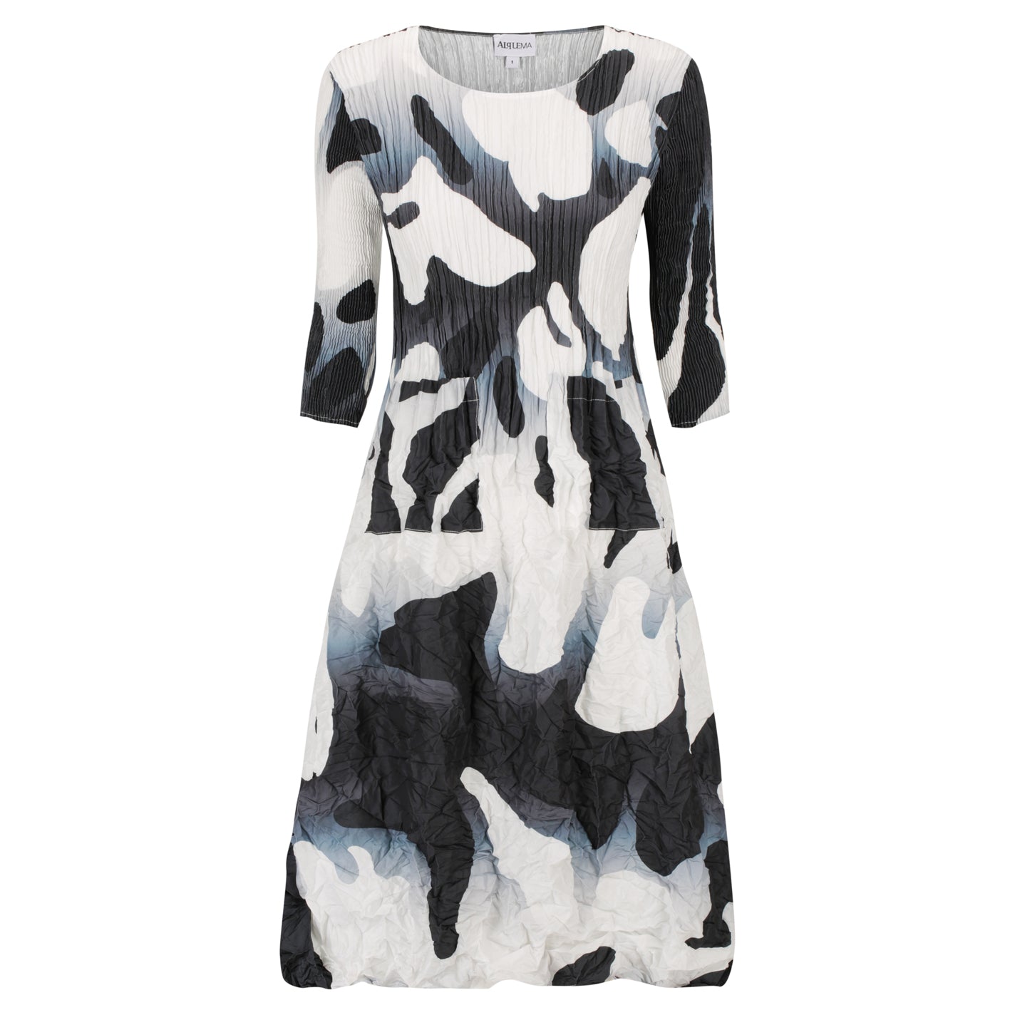 3/4 Sleeve Smash Pocket Dress - Prints