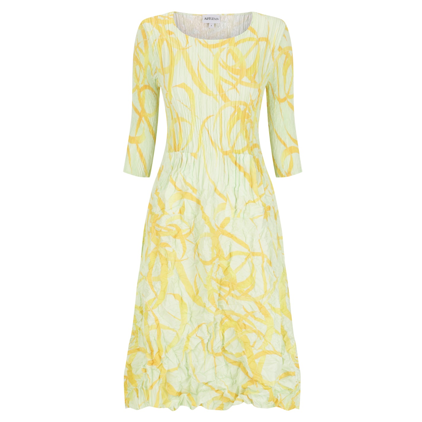 3/4 Sleeve Smash Pocket Dress - Prints