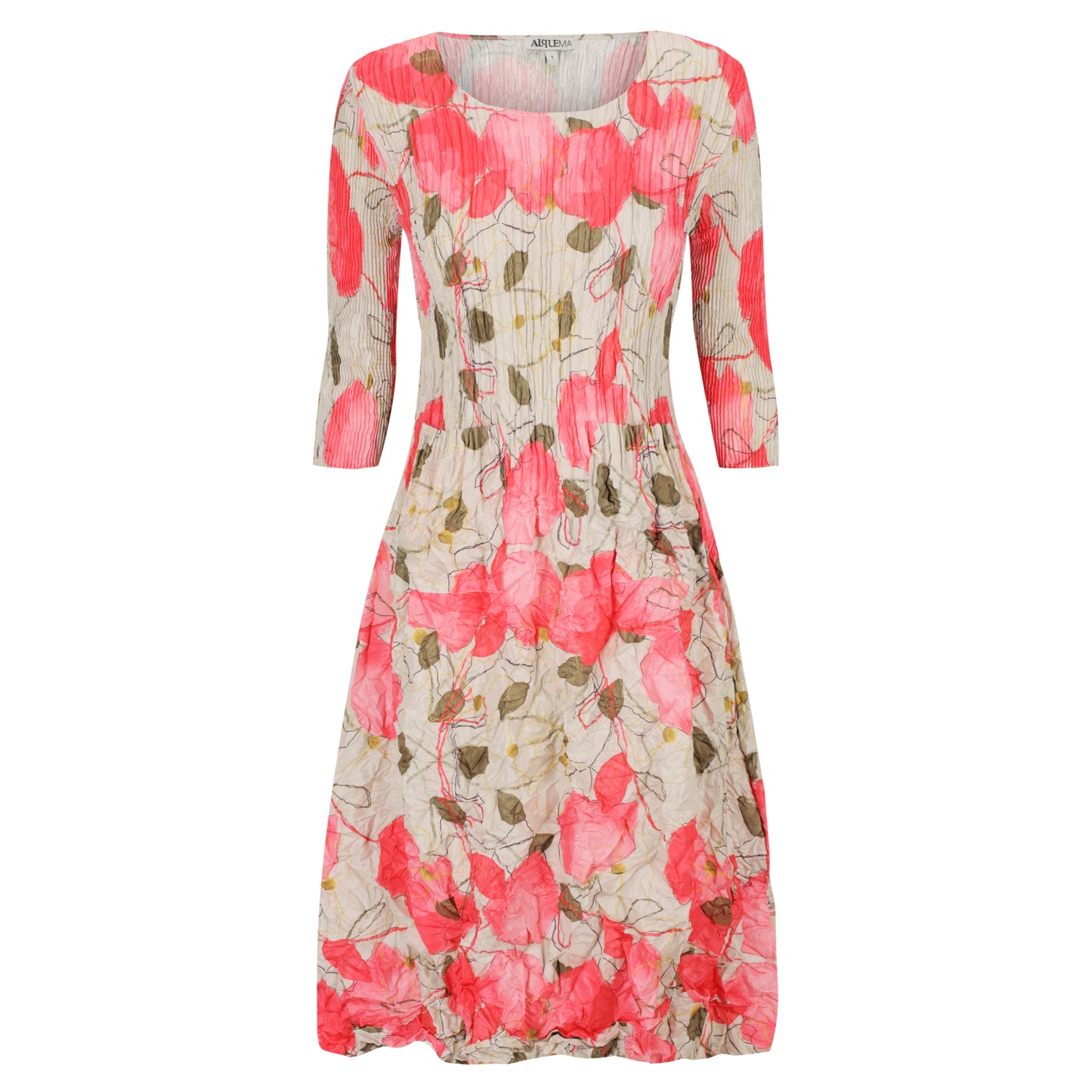 3/4 Sleeve Smash Pocket Dress - Prints | AW24