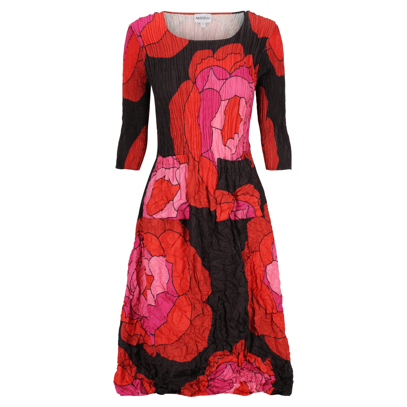 3/4 Sleeve Smash Pocket Dress - Prints | AW24