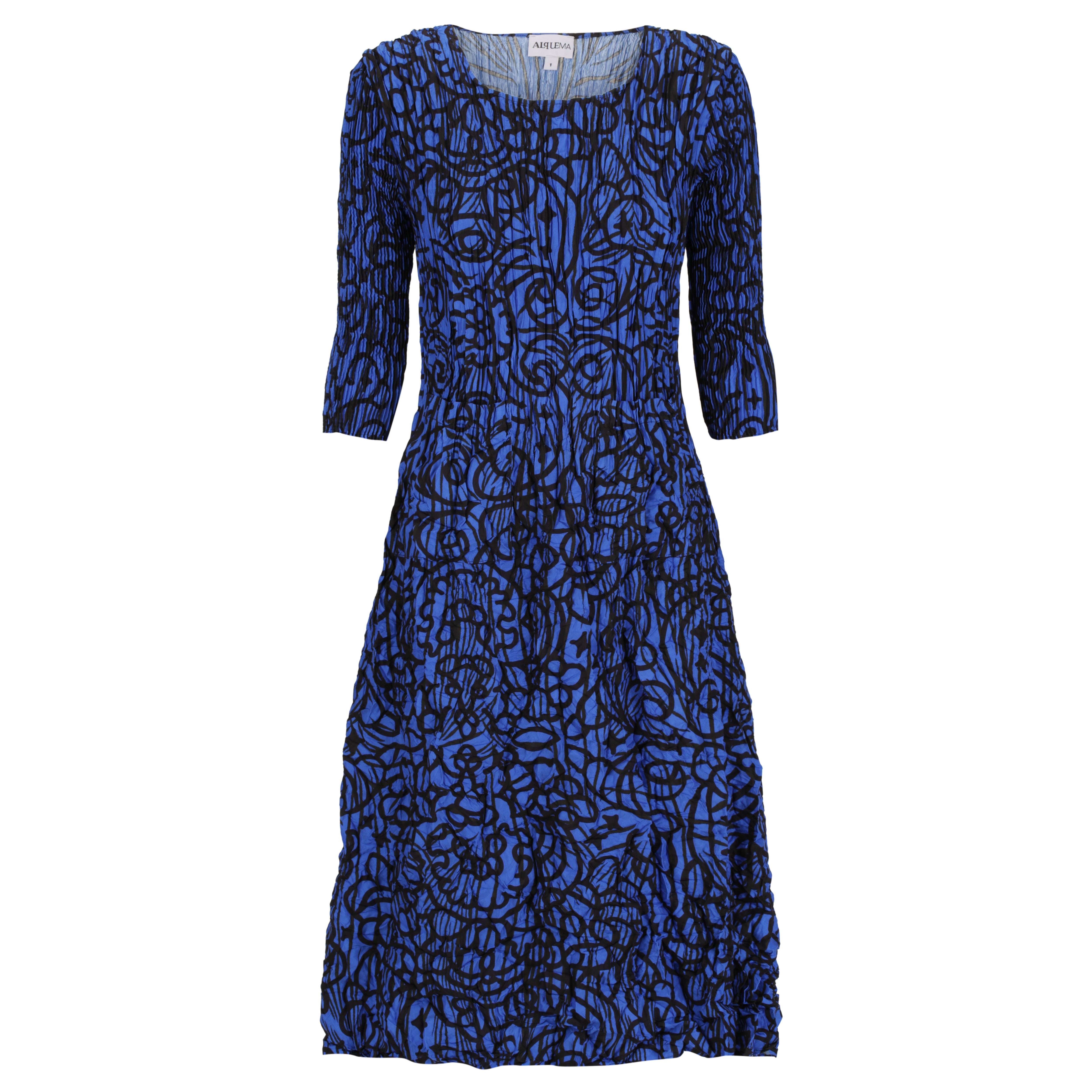 3/4 Sleeve Smash Pocket Dress - Prints