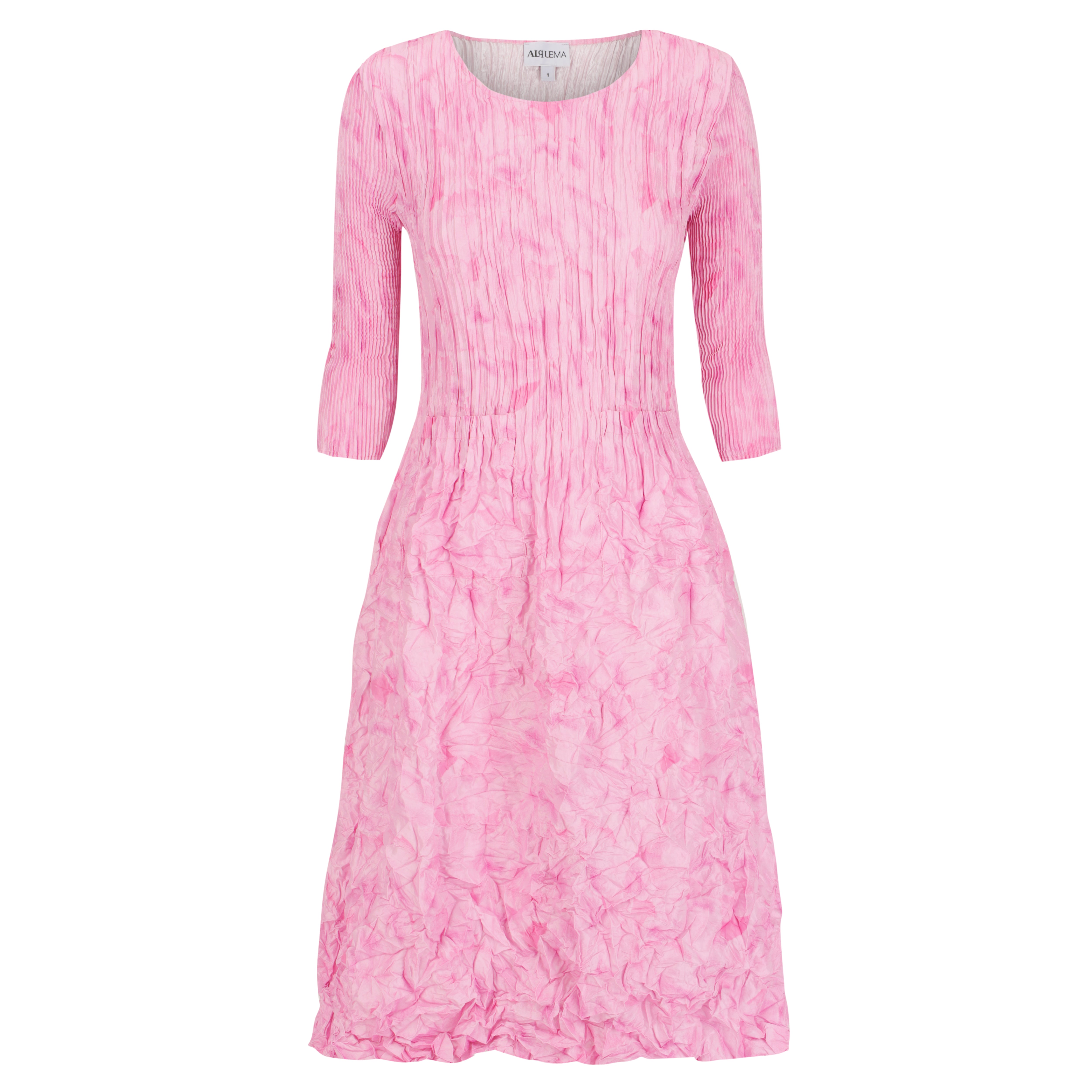 3/4 Sleeve Smash Pocket Dress - Prints