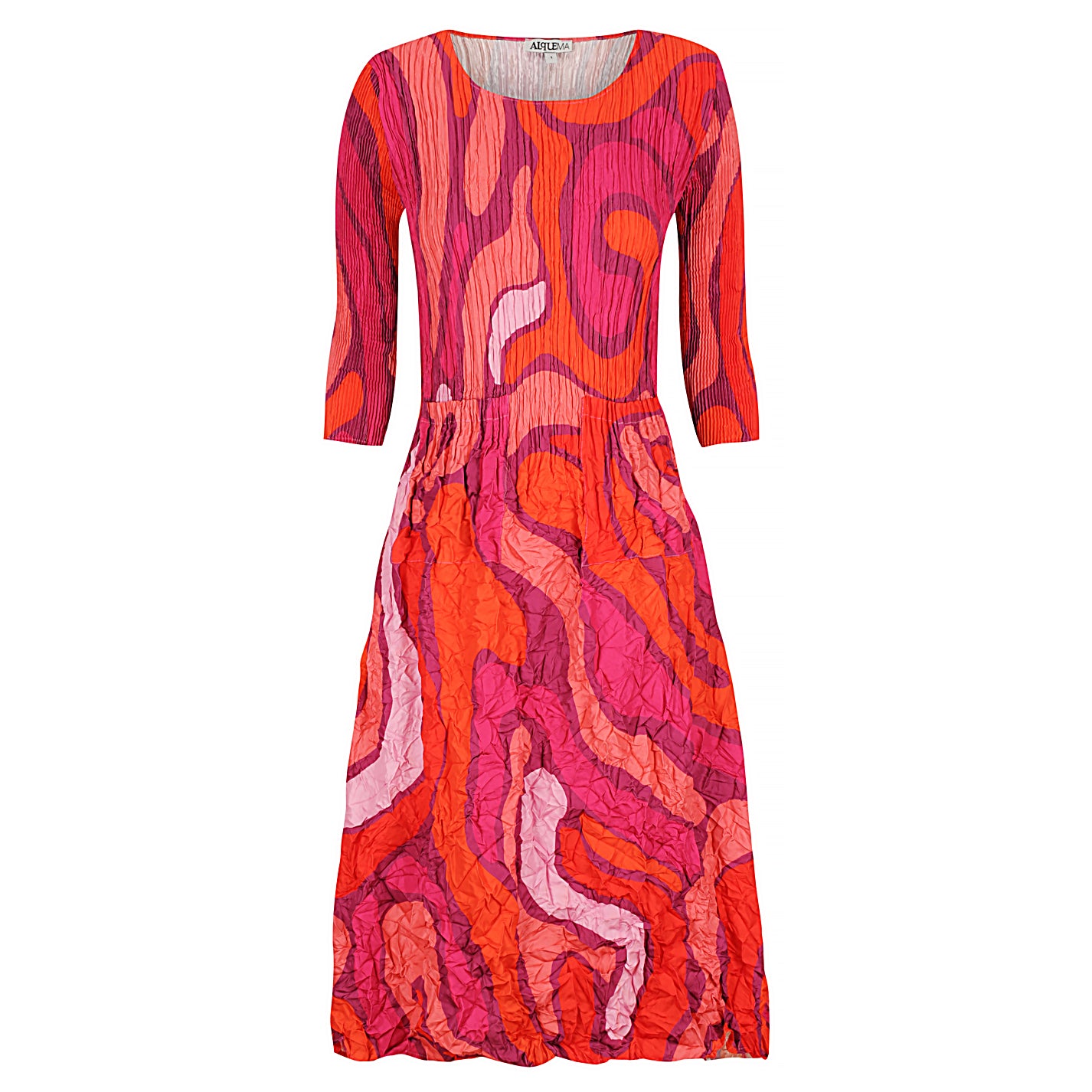 3/4 Sleeve Smash Pocket Dress - Prints | AW24