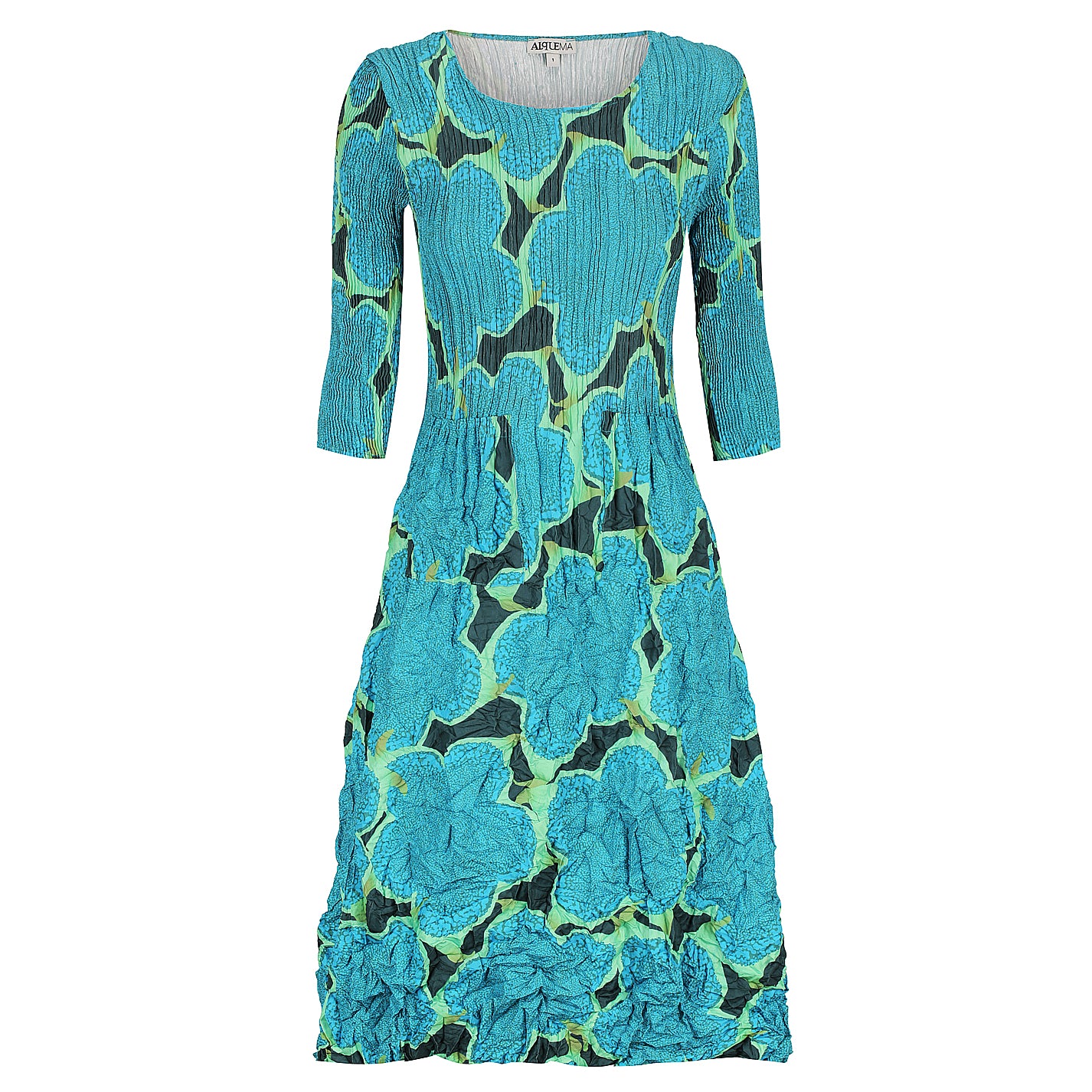 3/4 Sleeve Smash Pocket Dress - Prints