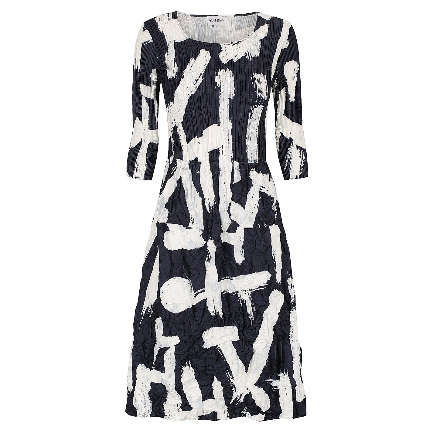 3/4 Sleeve Smash Pocket Dress - Prints