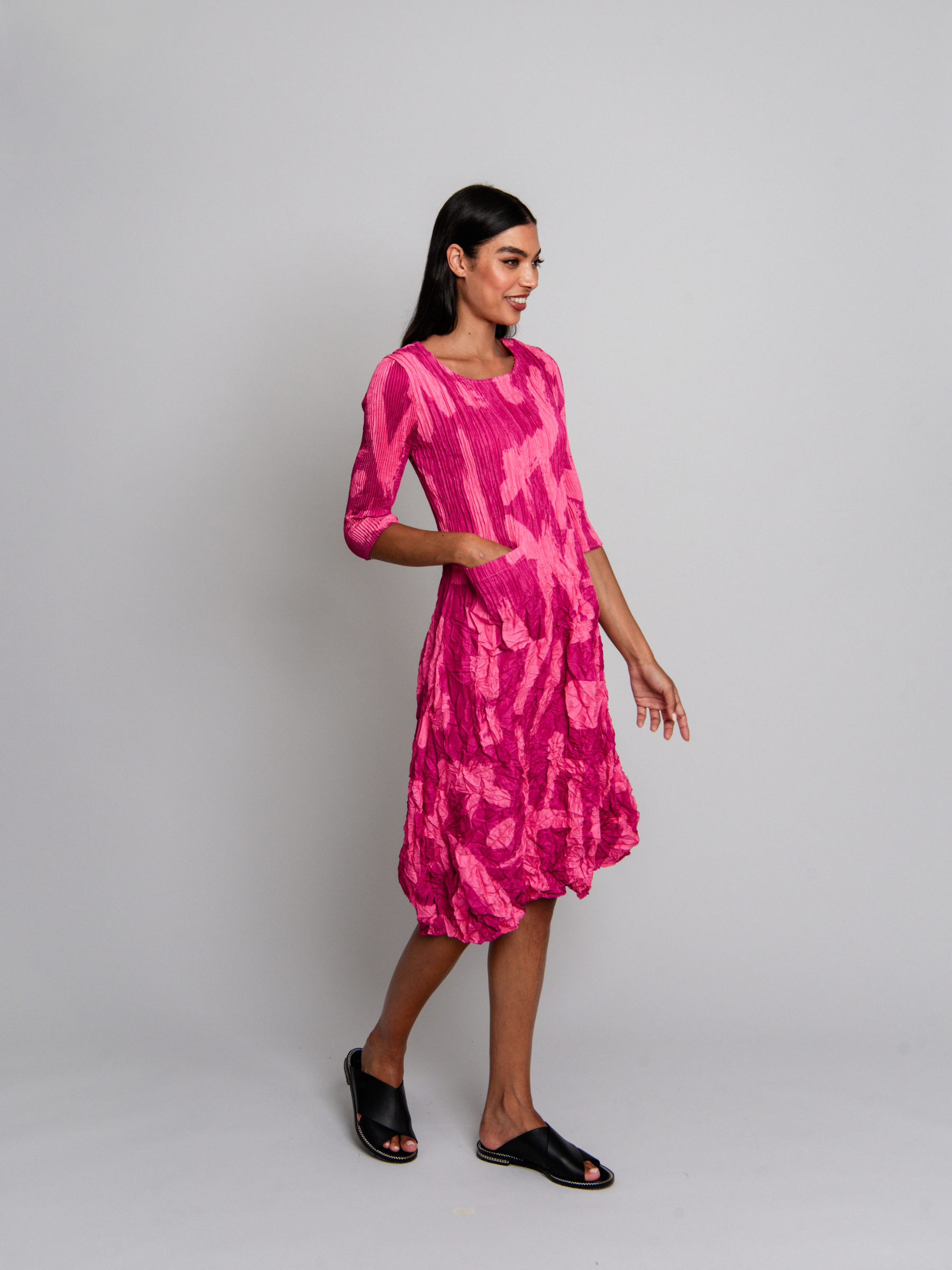 3/4 Sleeve Smash Pocket Dress - Prints | SS25