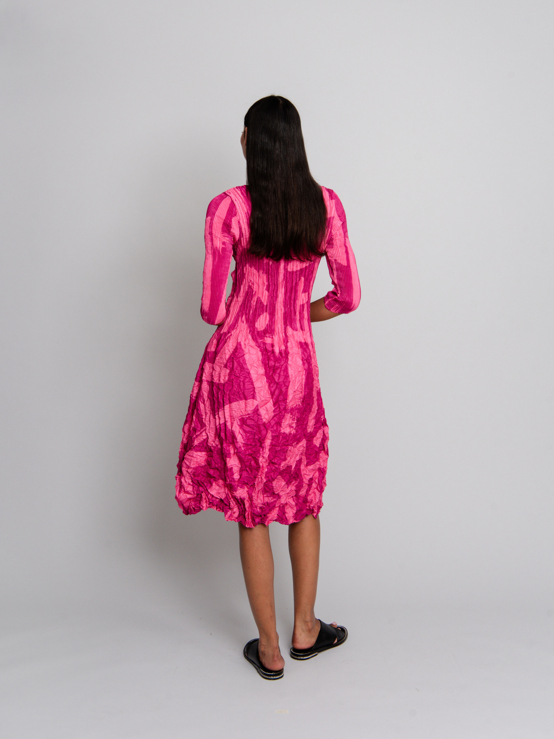 3/4 Sleeve Smash Pocket Dress - Prints