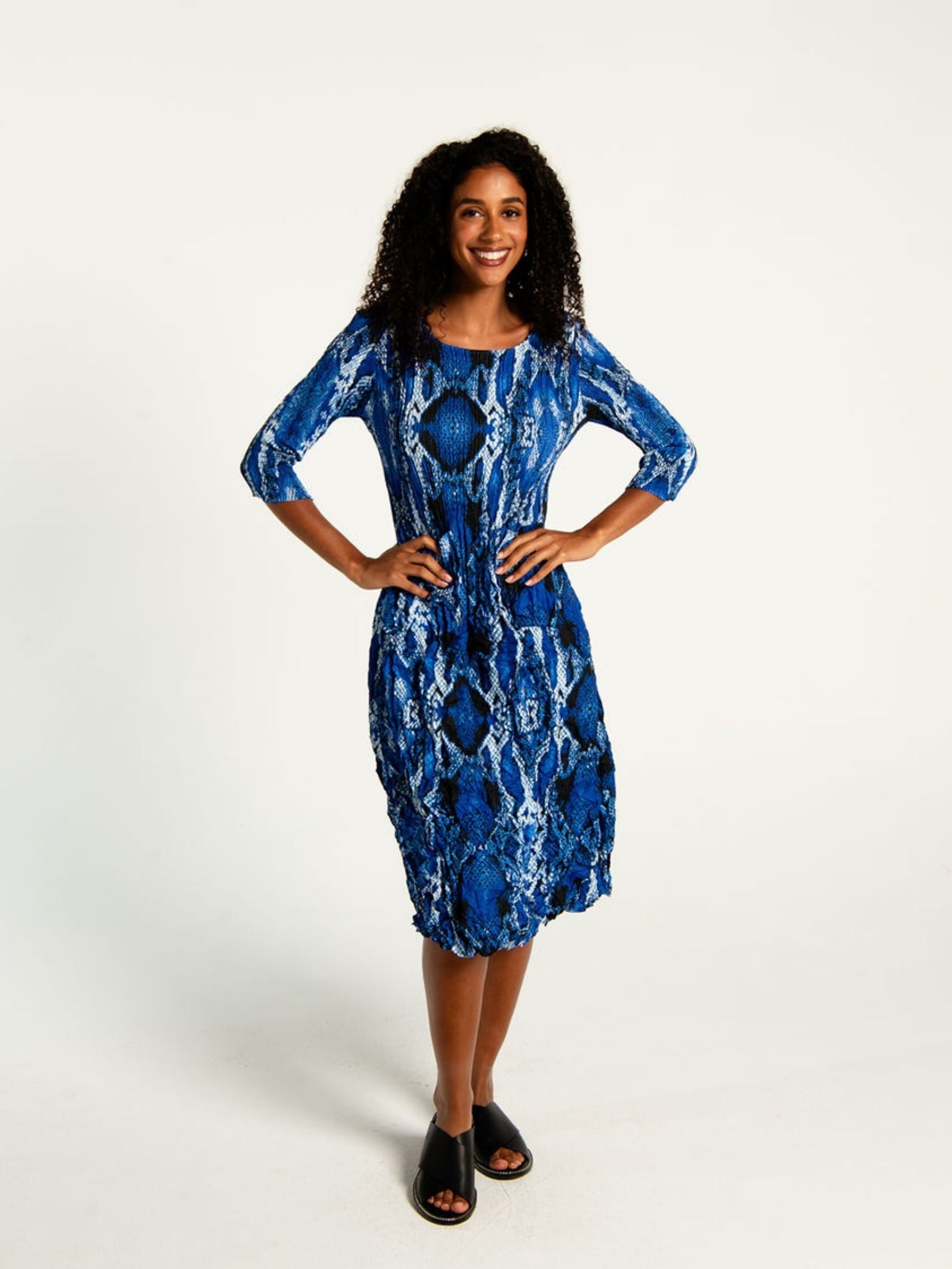 3/4 Sleeve Smash Pocket Dress - Prints | AW26