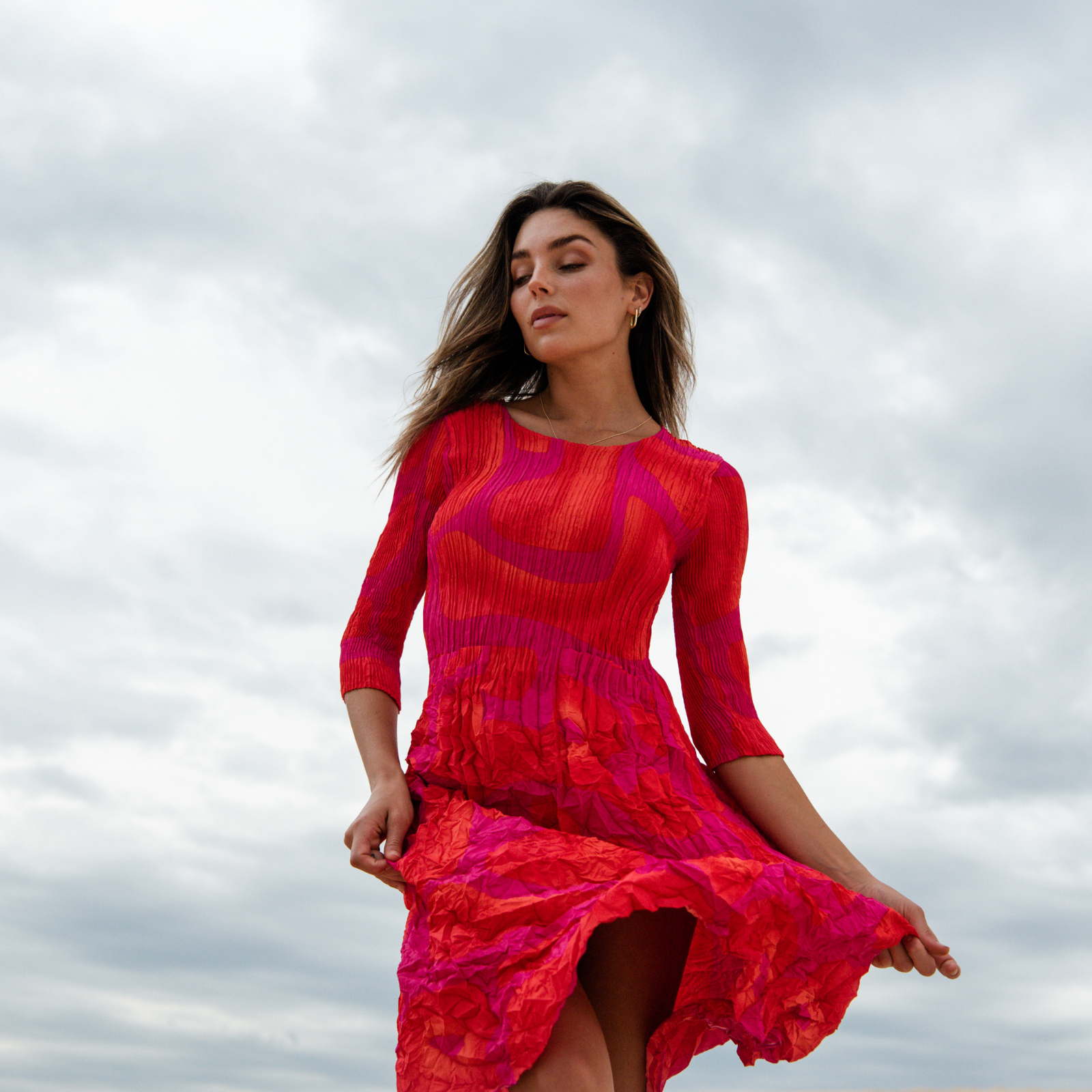 3/4 Sleeve Smash Dress - Prints