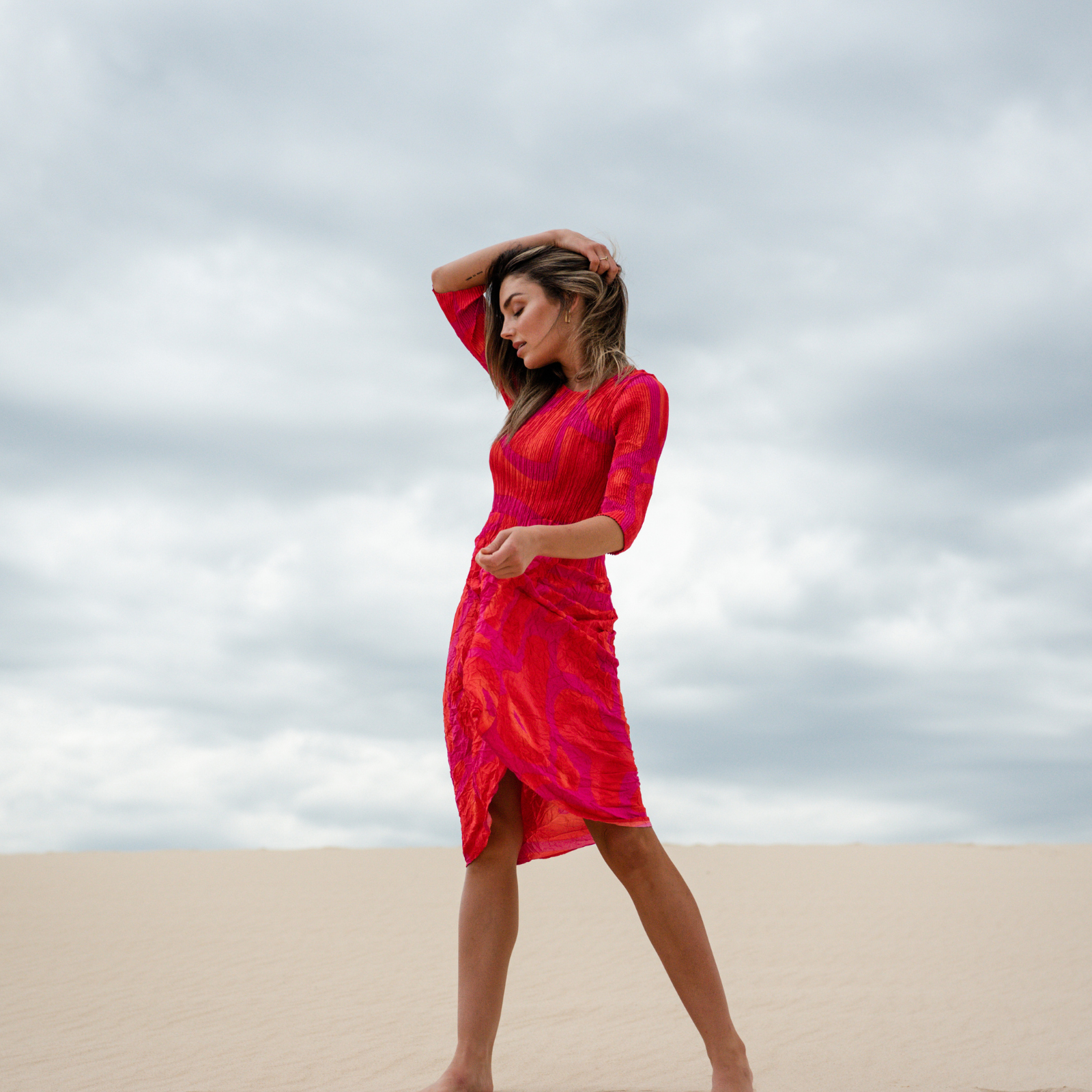 3/4 Sleeve Smash Dress - Prints