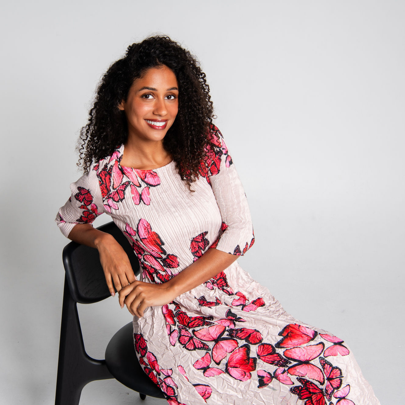 3/4 Sleeve Smash Pocket Dress - Prints
