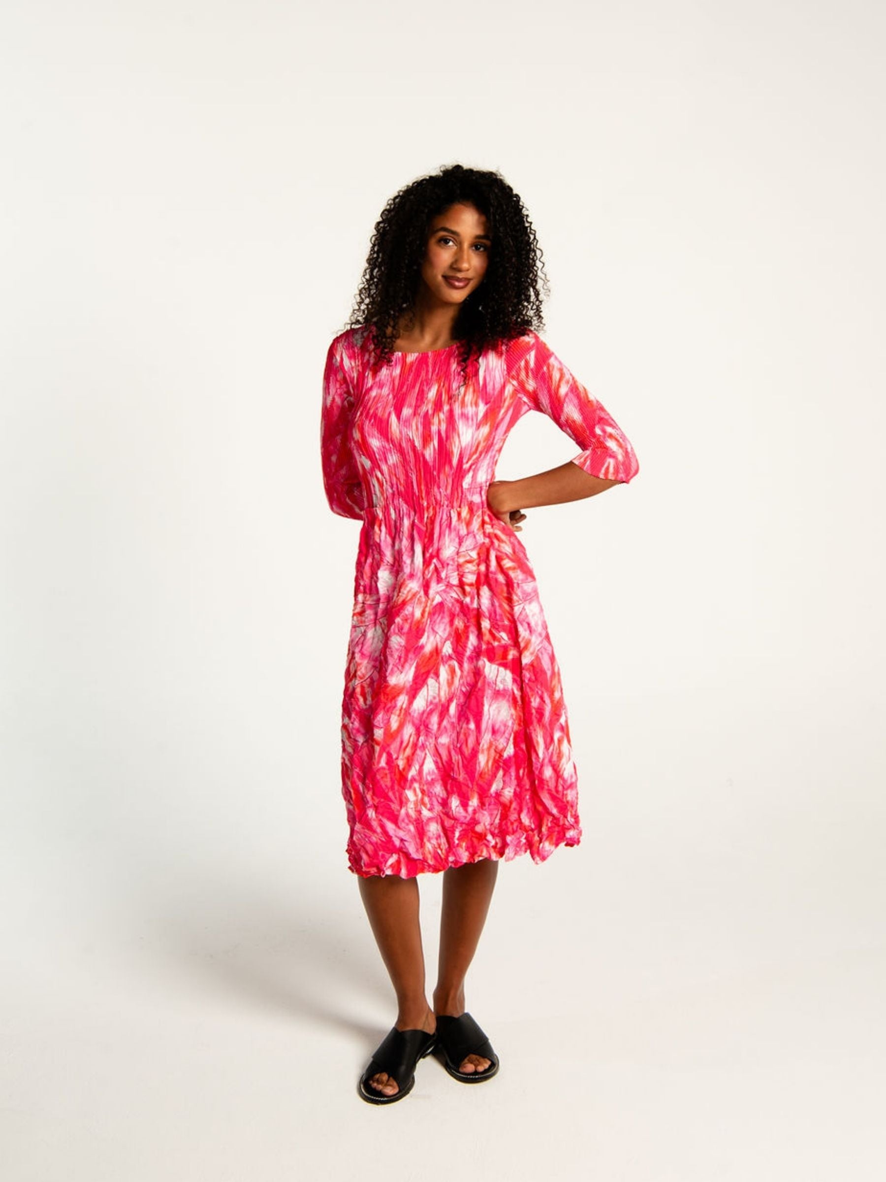 3/4 Sleeve Smash Pocket Dress - Prints | AW26