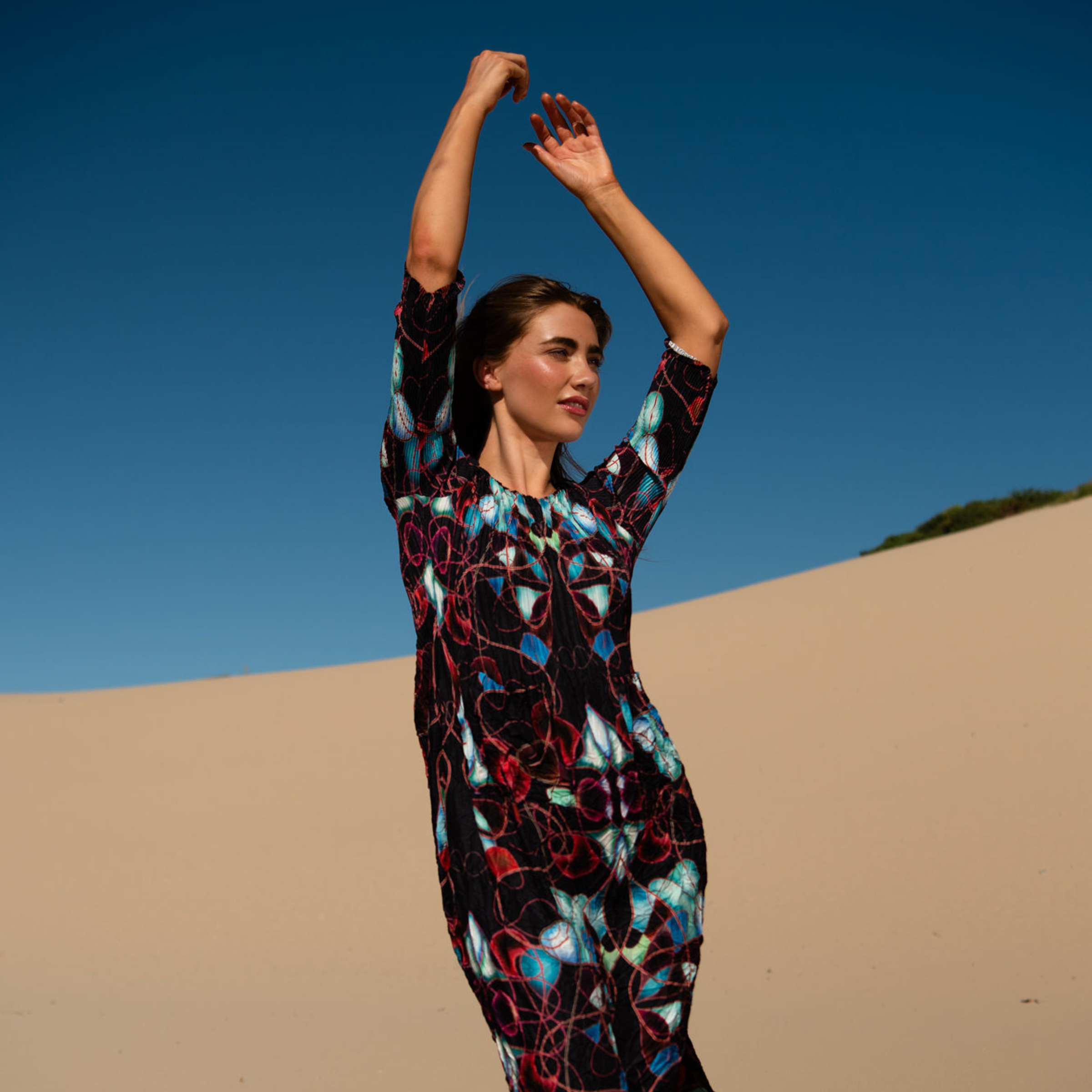 3/4 Sleeve Smash Pocket Dress - Prints | AW26