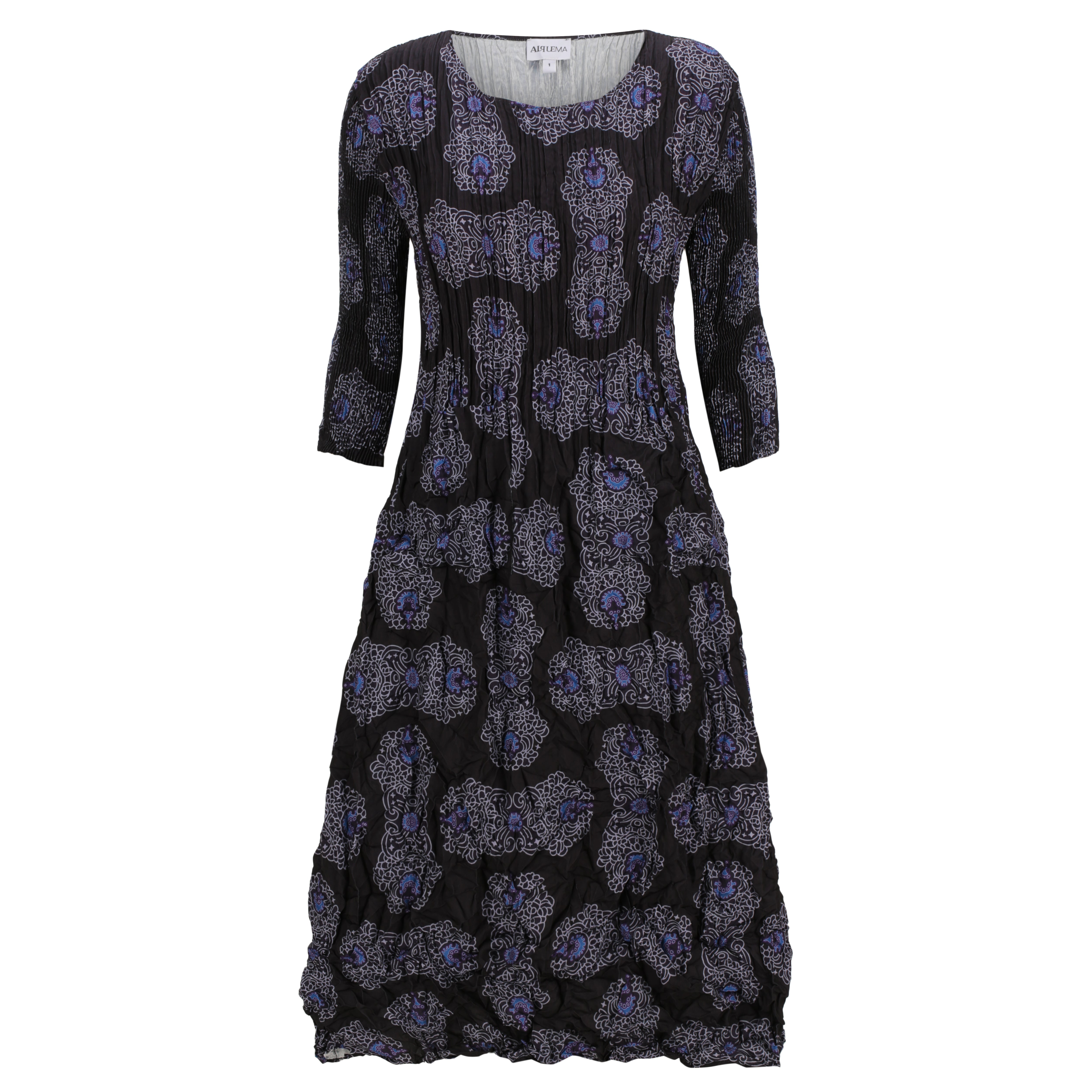3/4 Sleeve Smash Pocket Dress - Prints