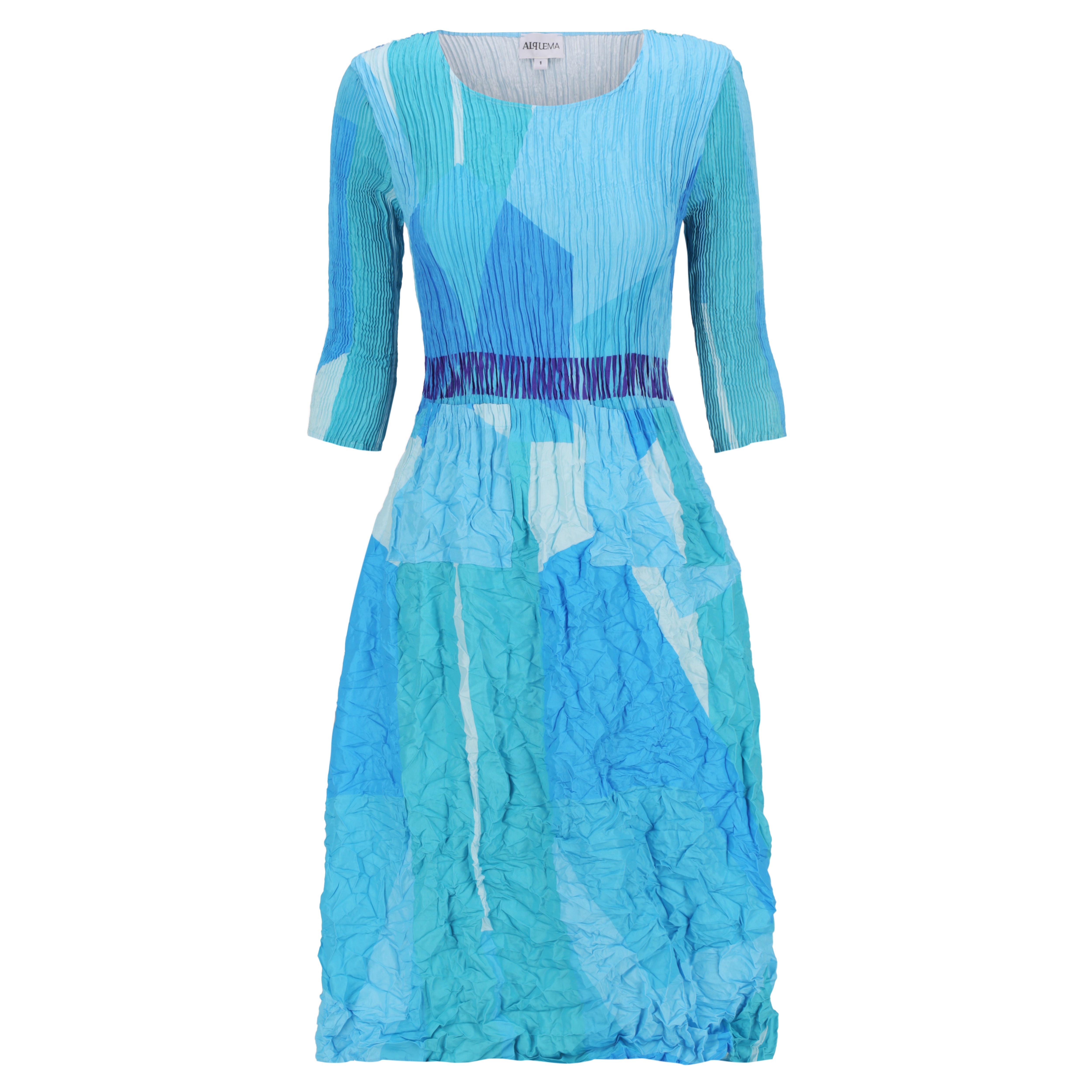 3/4 Sleeve Smash Pocket Dress - Prints
