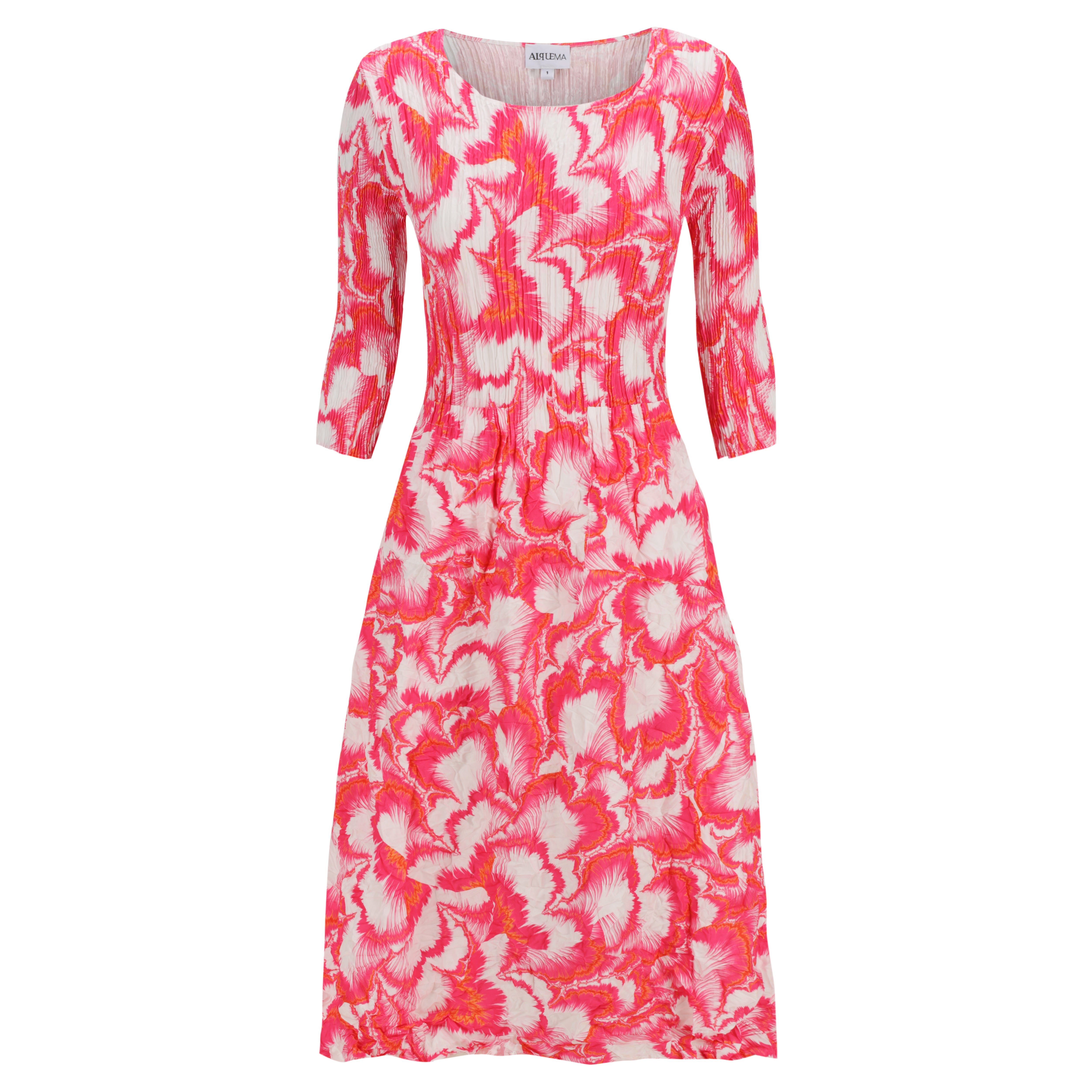 3/4 Sleeve Smash Pocket Dress - Prints