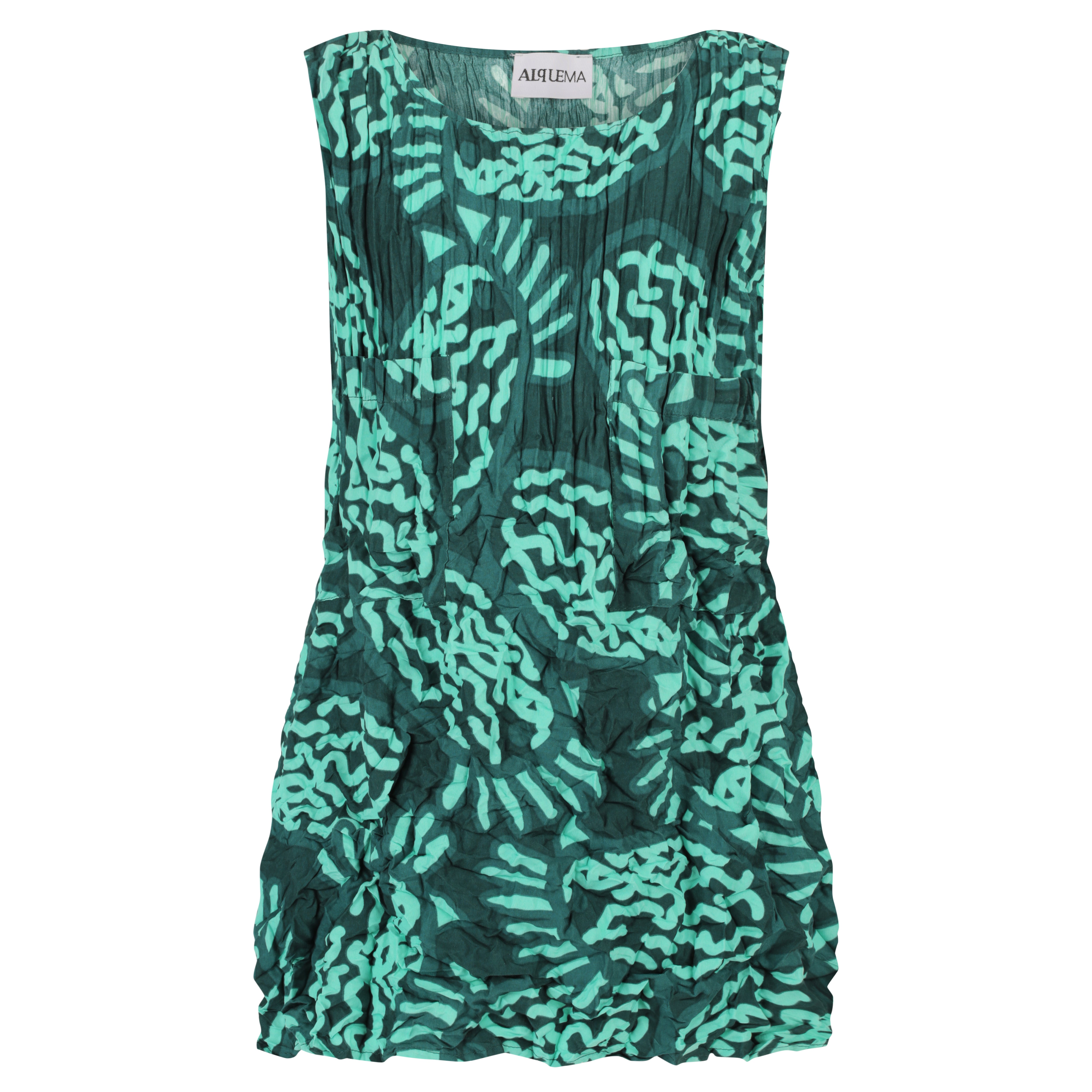 NEW | Mini Smash Pocket Dress | Green Cockatoo