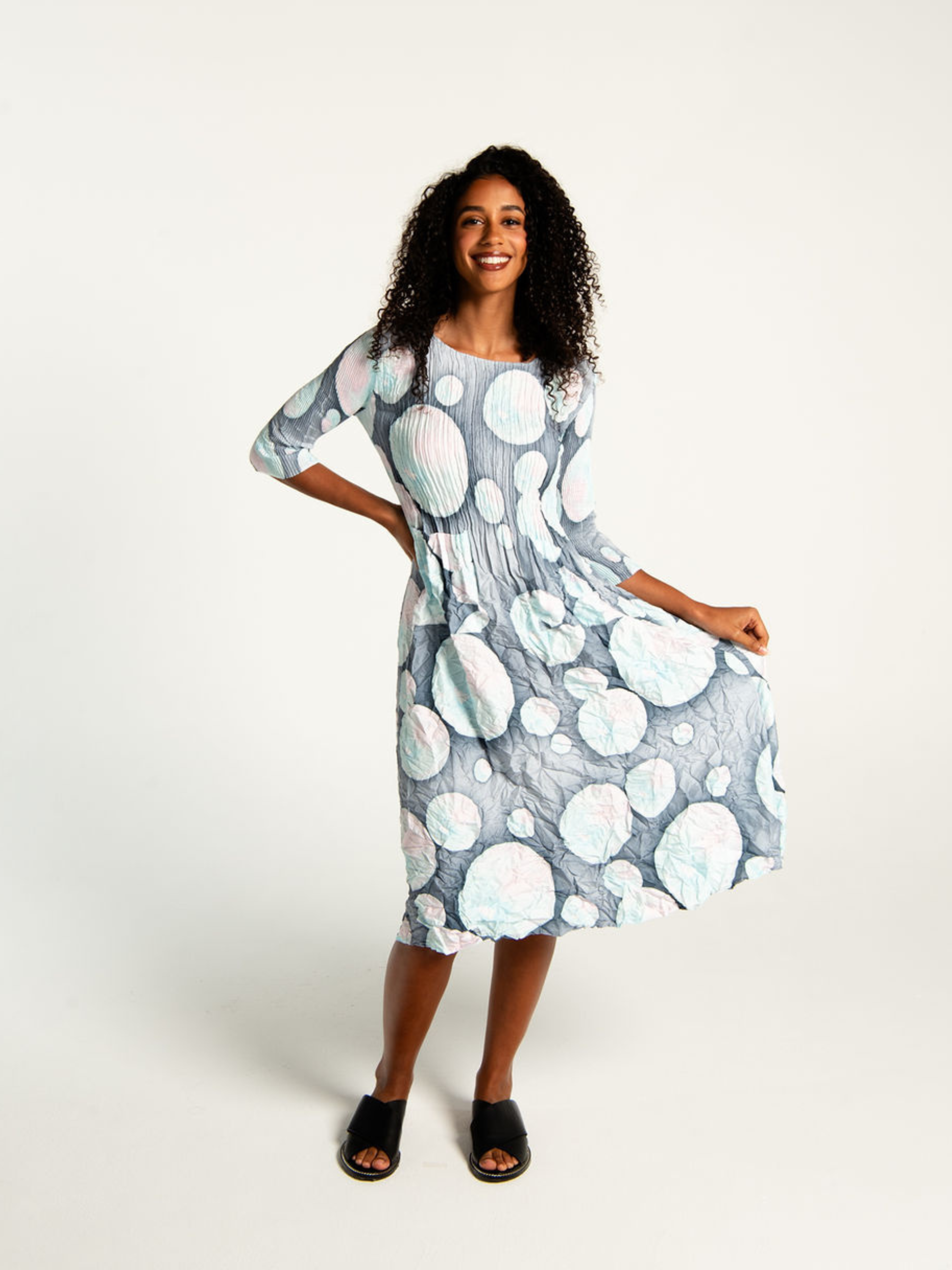 3/4 Sleeve Smash Pocket Dress - Prints | AW26