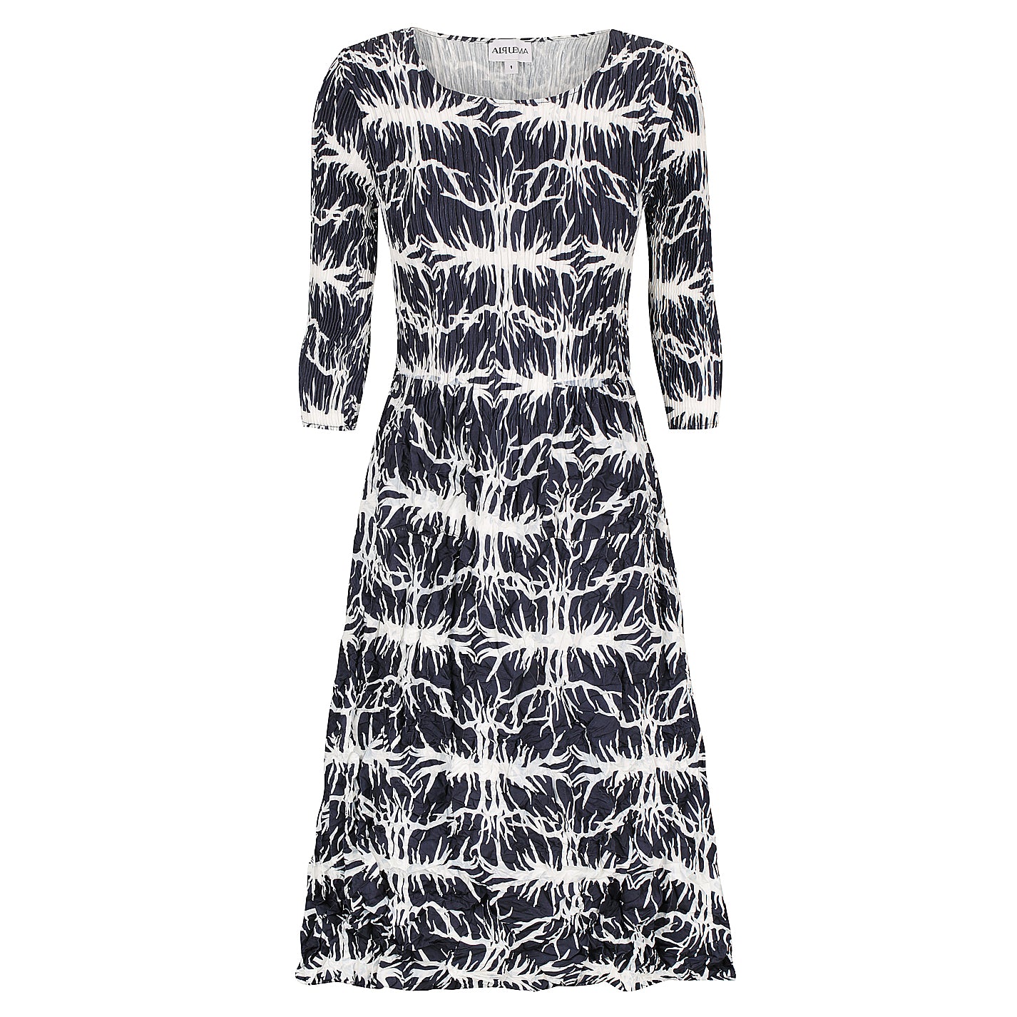 3/4 Sleeve Smash Pocket Dress - Prints