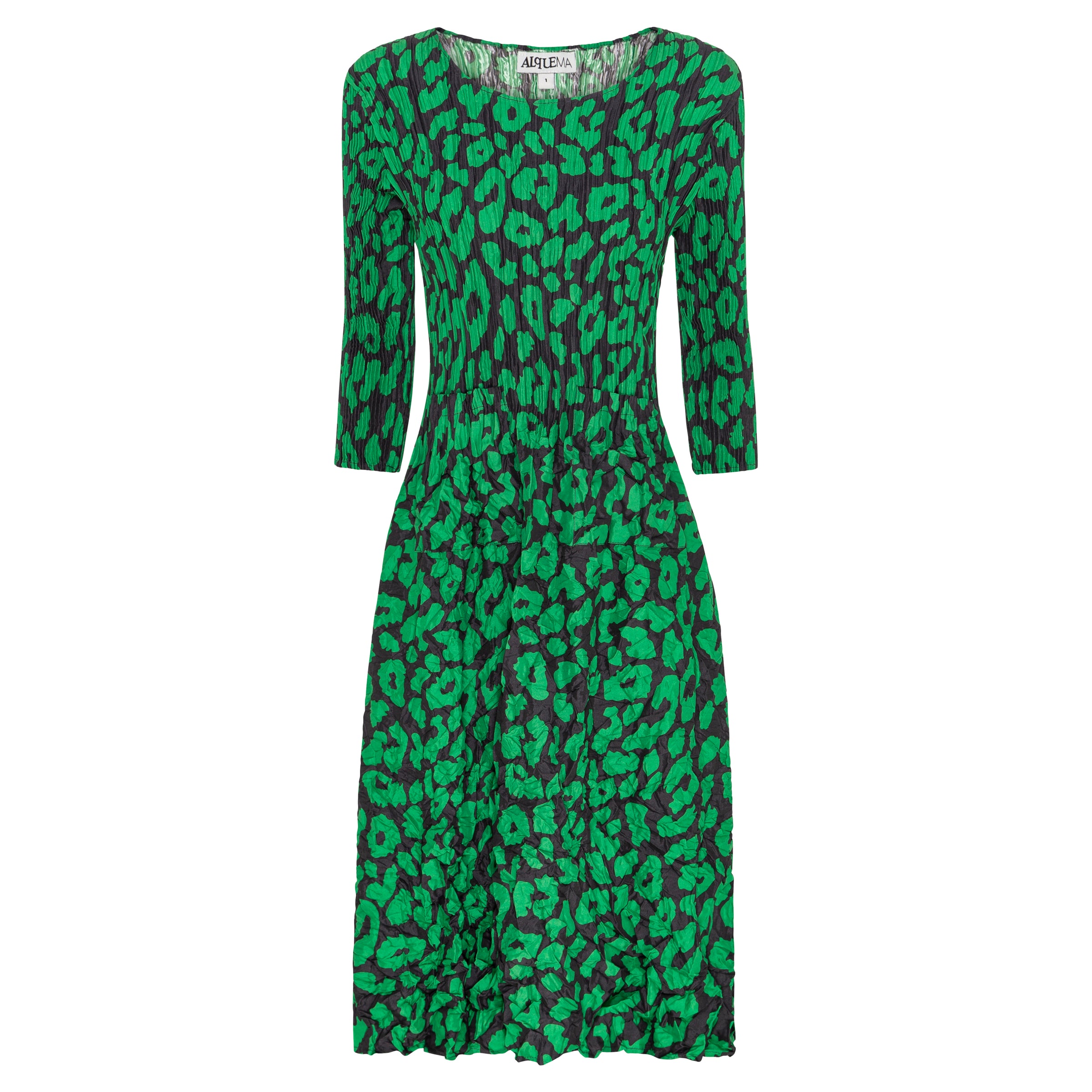 3/4 Sleeve Smash Pocket Dress - Prints