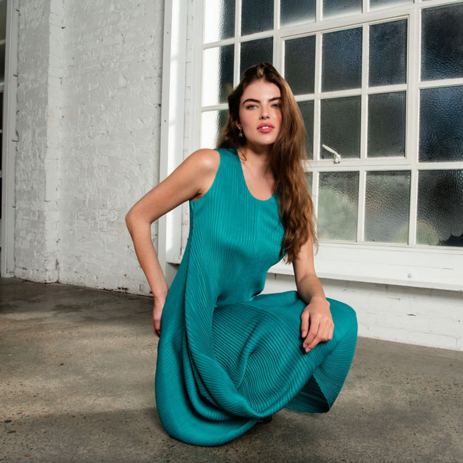 Sleeveless Draper Dress