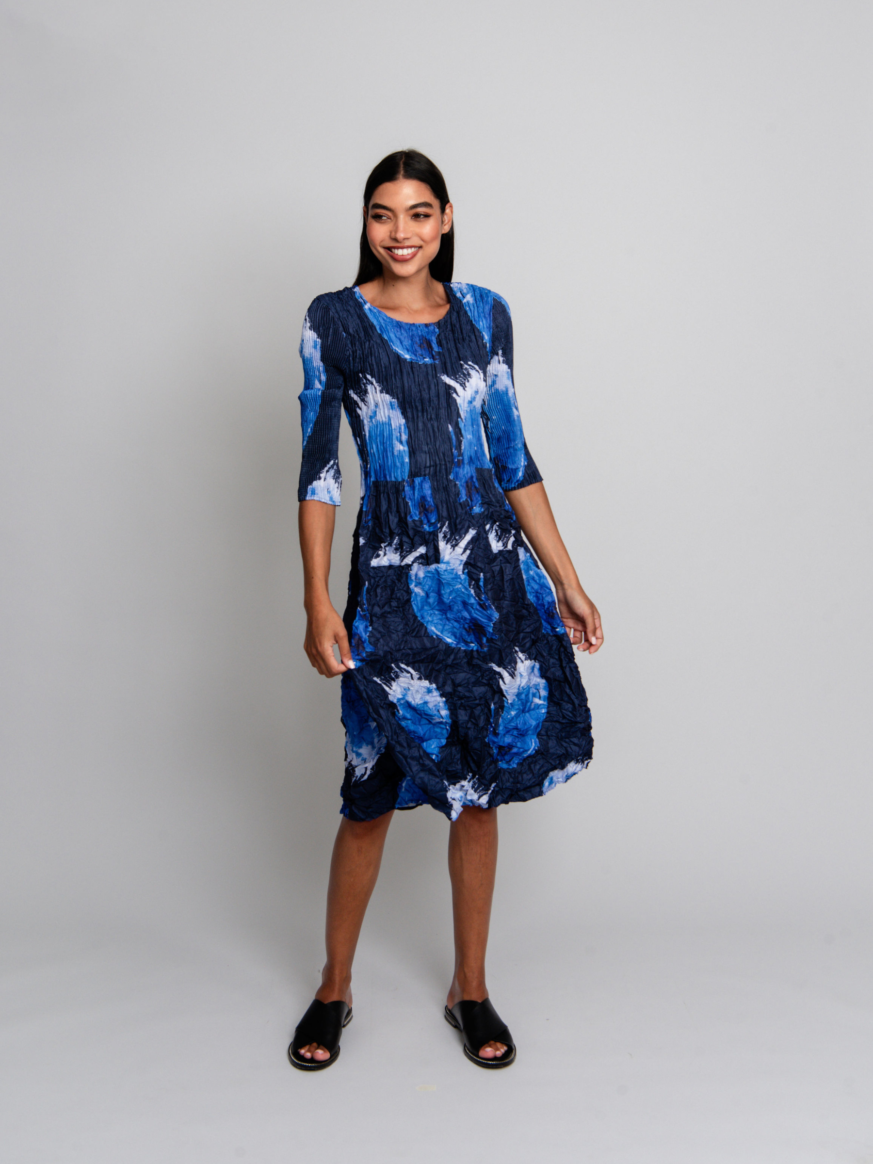 3/4 Sleeve Smash Pocket Dress - Prints | AW25