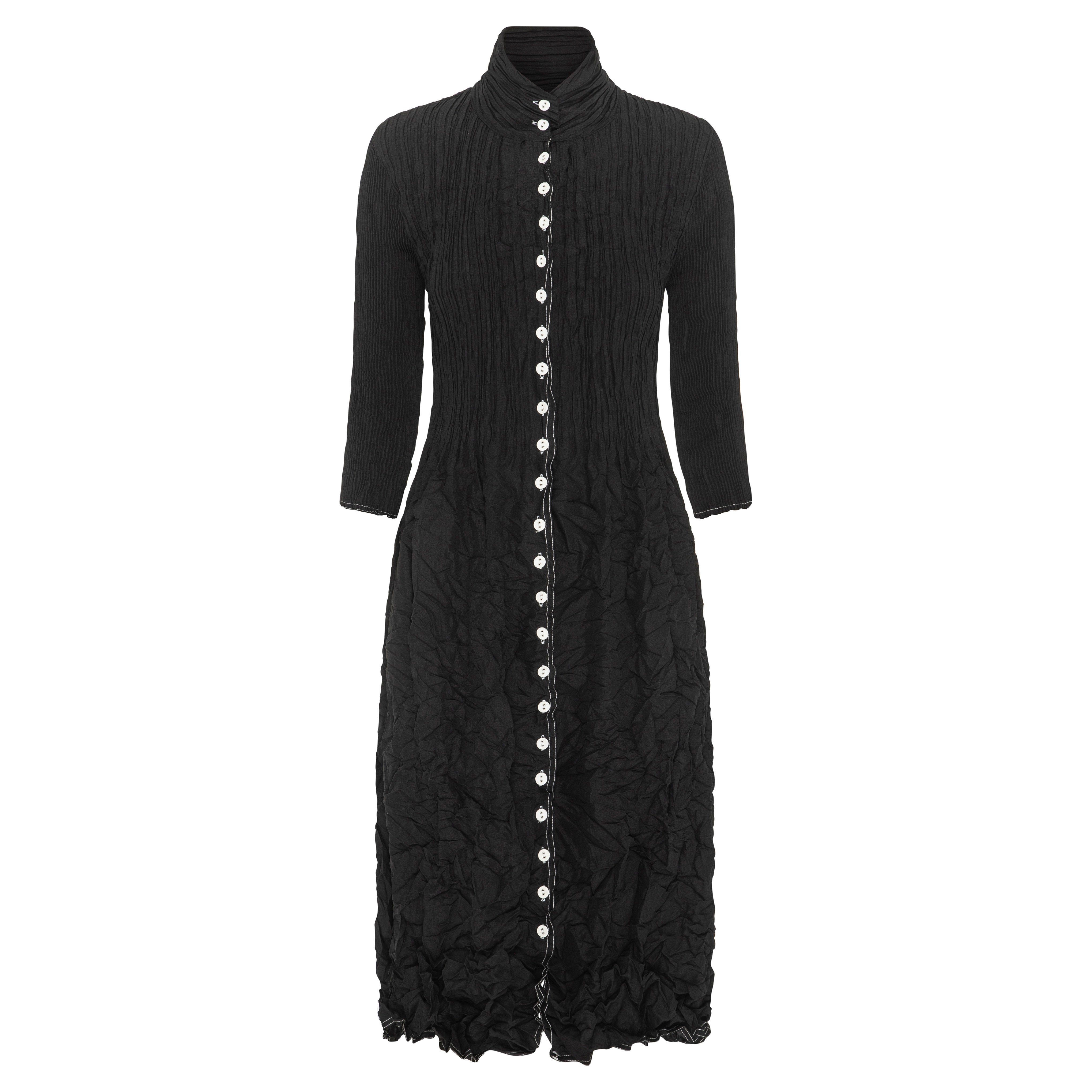 Contrast Nehru Coat Dress