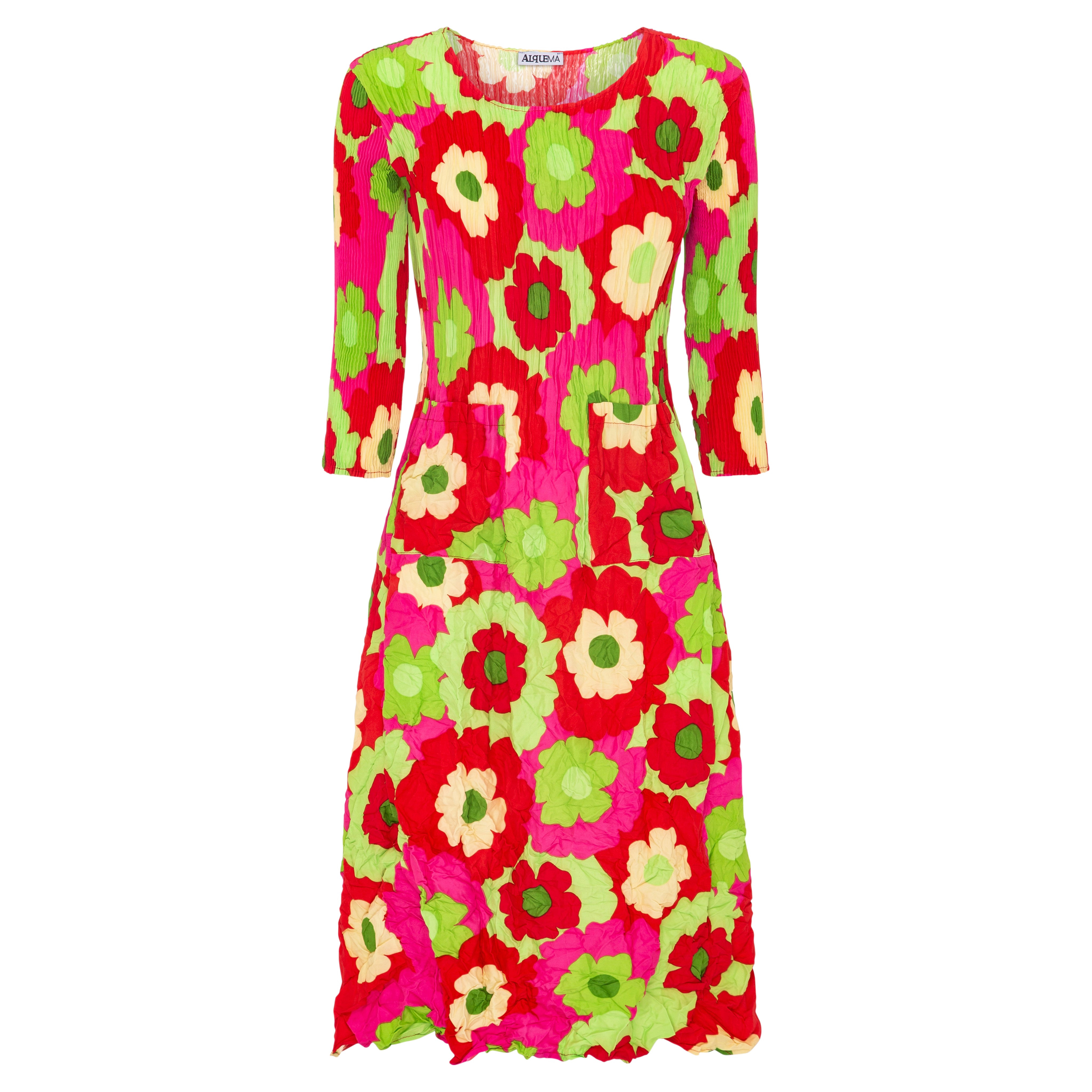 3/4 Sleeve Smash Dress - Prints