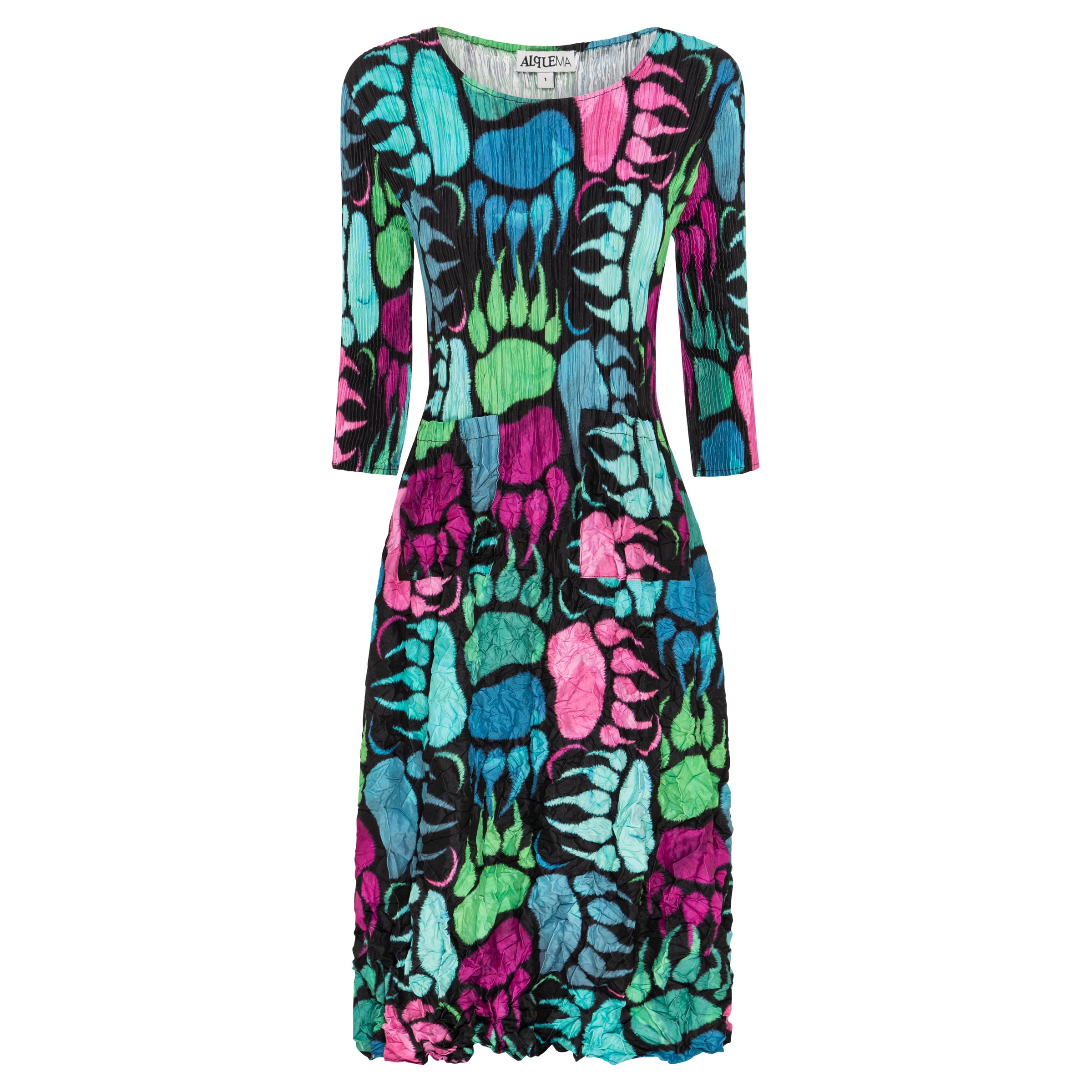 3/4 Sleeve Smash Dress - Prints